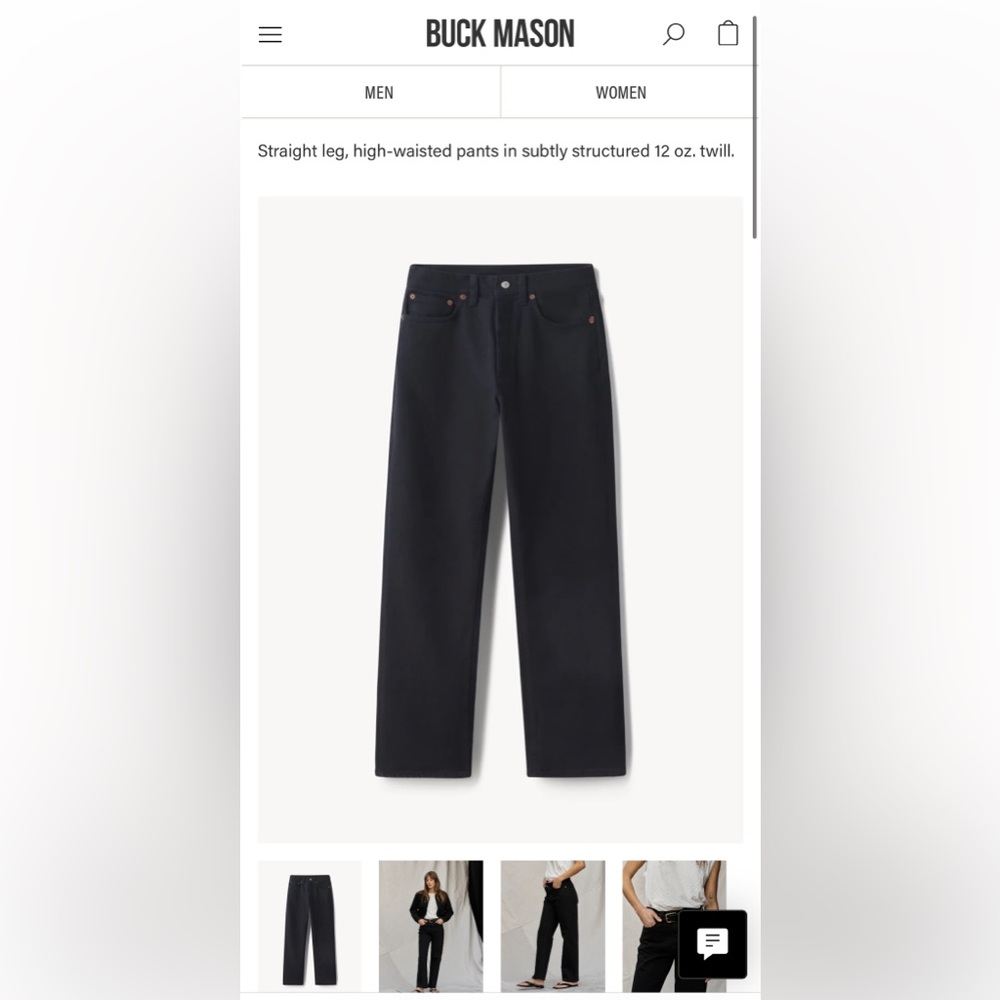 Buck Mason ridge twill rider 26 denim